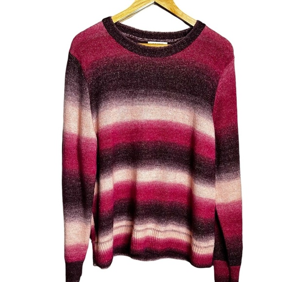 Old Navy Sweaters - 5 for $40 SALE! Old Navy Pink & Maroon Striped Crew Neck Knit Sweater sz XXL